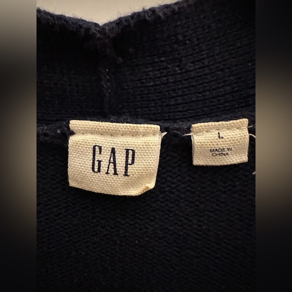 GAP - Navy Blue Open Front Oversized Cardigan - Short Sleeves - Large - Picture 6 of 6